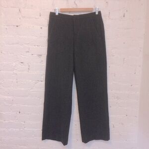 Helmut Lang cashmere flannel wide leg trousers charcoal gray size 2